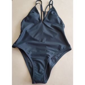 Xhilaration One Piece Swimsuit Green NWT